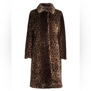 Donna Karan New York Designer leopard fur coat